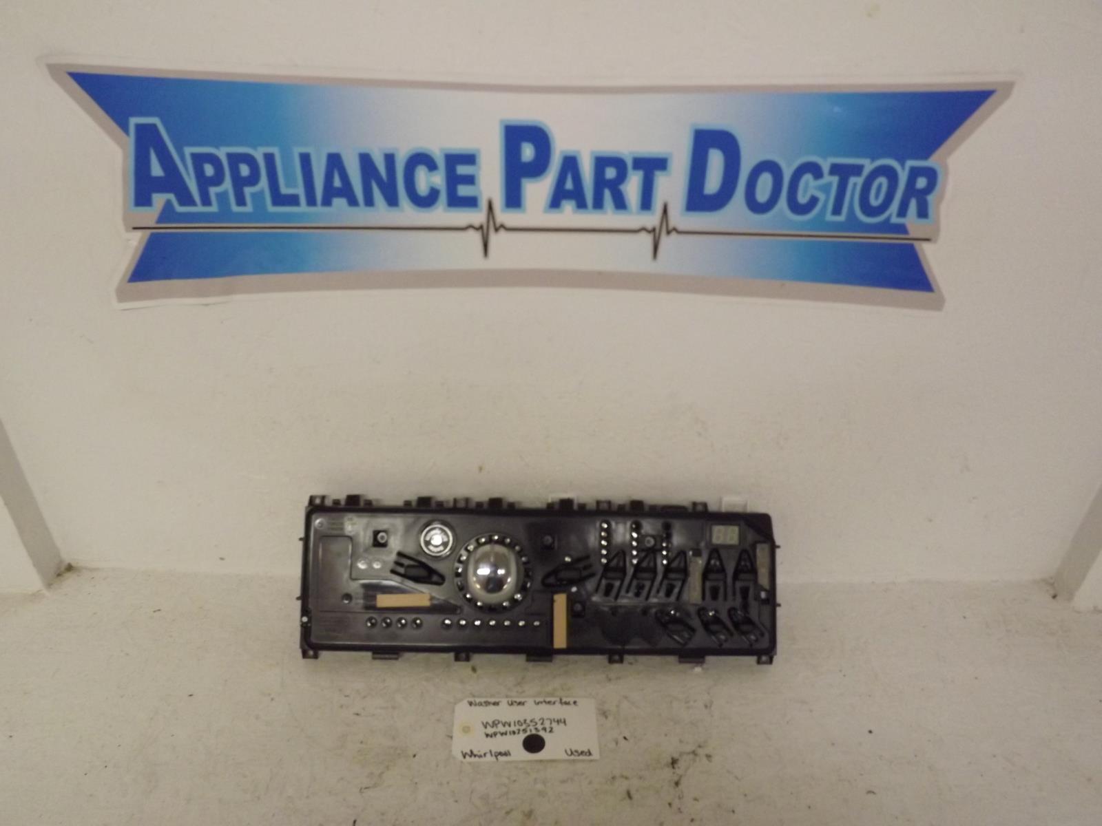 Whirlpool Washer WPW10352744 WPW10251392 User Interface Used Whirlpool Washer WPW10352744 WPW10251392 User Interface Used